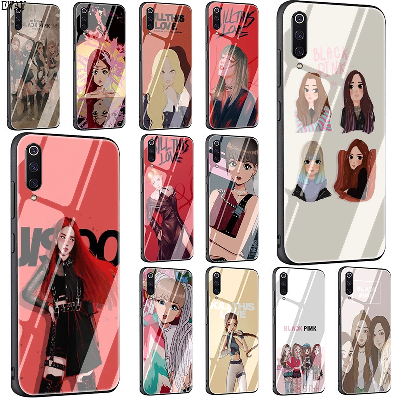 EWAU Blackpink kill this love чехол для телефона из закаленного стекла для Xiaomi 5X6X8 Lite 9 A1 A2 F1 Remdi 4X 6A Note 5 6 7 pro