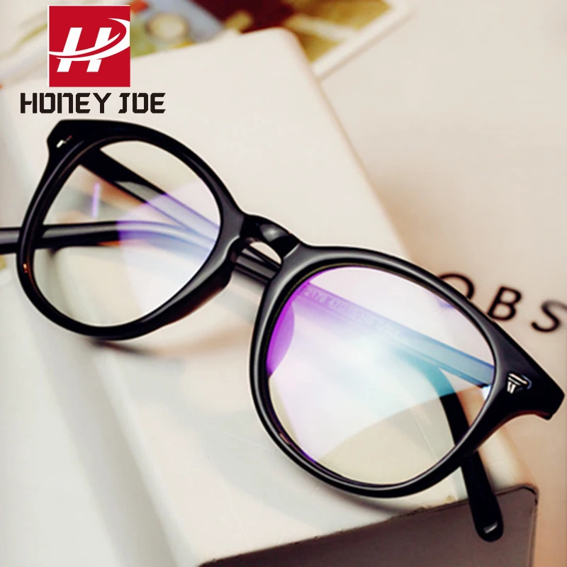 

Retro Mens Womens Vintage Oval Spectacle Glasses Frame Goggles Eyewear Brand Designer Optical Clear Lens Glasses Nerd Student