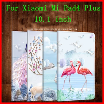

Luxury PU Leather Flip Tablet Case For Xiaomi Mi Pad 4 plus 10.1 inch Shell Coque Mi Pad4 Mipad 4 Plus Smart Stand Cover Fundas