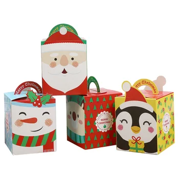 

30PCS Candy Boxes Stylish Chocolate Cases Xmas Theme Pattern Gift Apple Boxes for Home Party Festival Christmas Eve (Random Styl