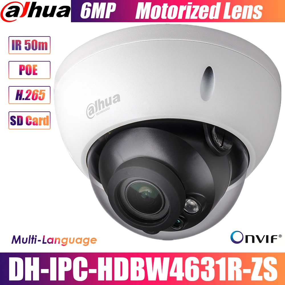 Dahua IPC-HDBW4631R-ZS 6MP IP-камера 2 7 мм ~ 13 5 объектив H.265 IR50m SD слот для карты POE | Безопасность