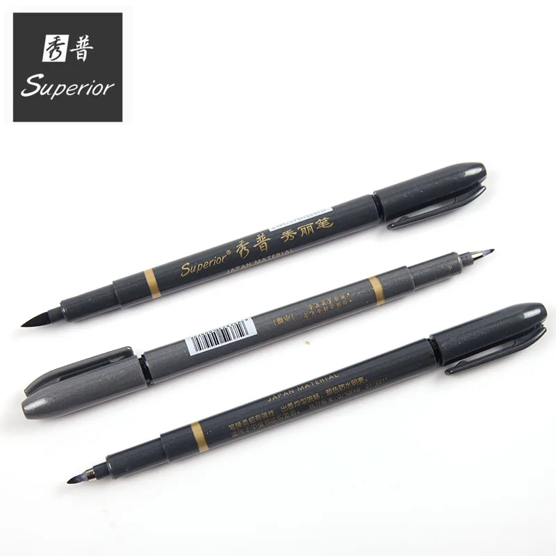 Sketch Brush Pen Set 3 pcs/Lot Different Size Japan Material Art Marker Calligraphy Office Drawing Signature Art Pen
