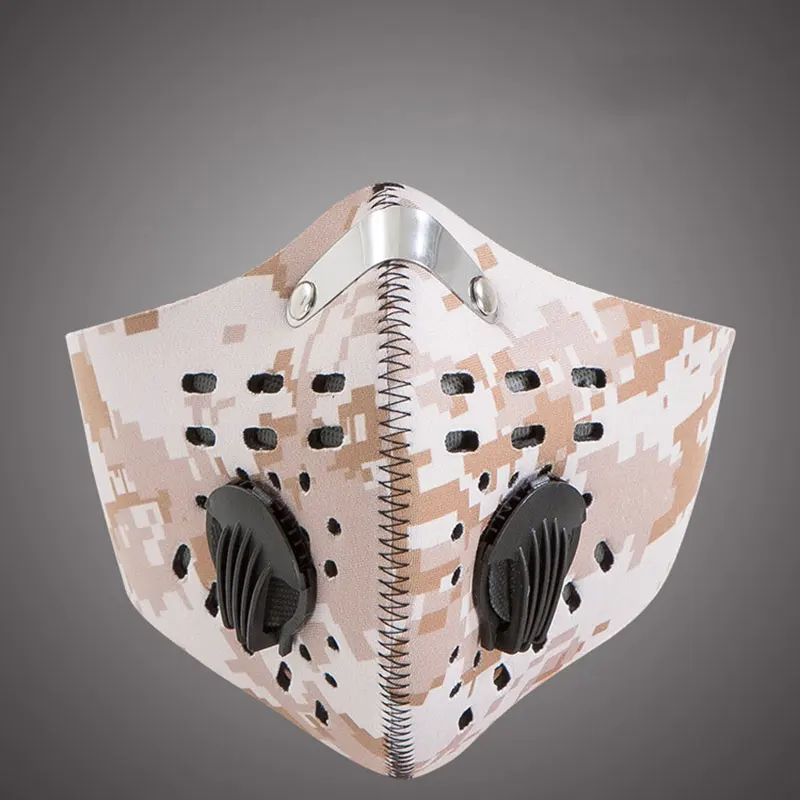 Велосипедная маска для лица на открытом воздухе PM2.5 фильтр с активированным углем дышащая Пылезащитная ветрозащитная страйкбол маска для езды на беге маска для лица