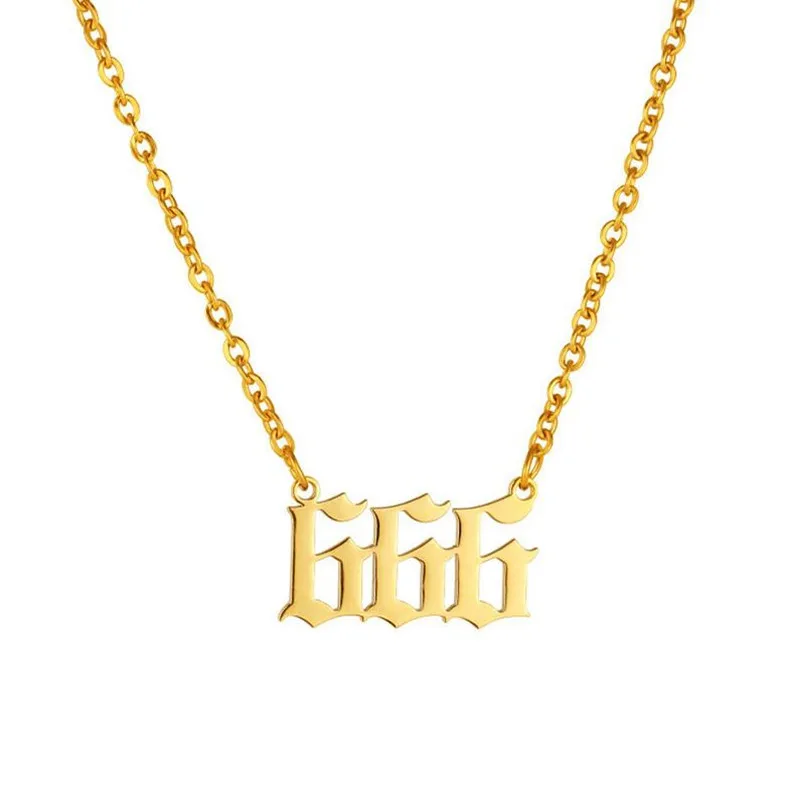 Ожерелья с цифрами в стиле минимализма для женщин ювелирные изделия готическом