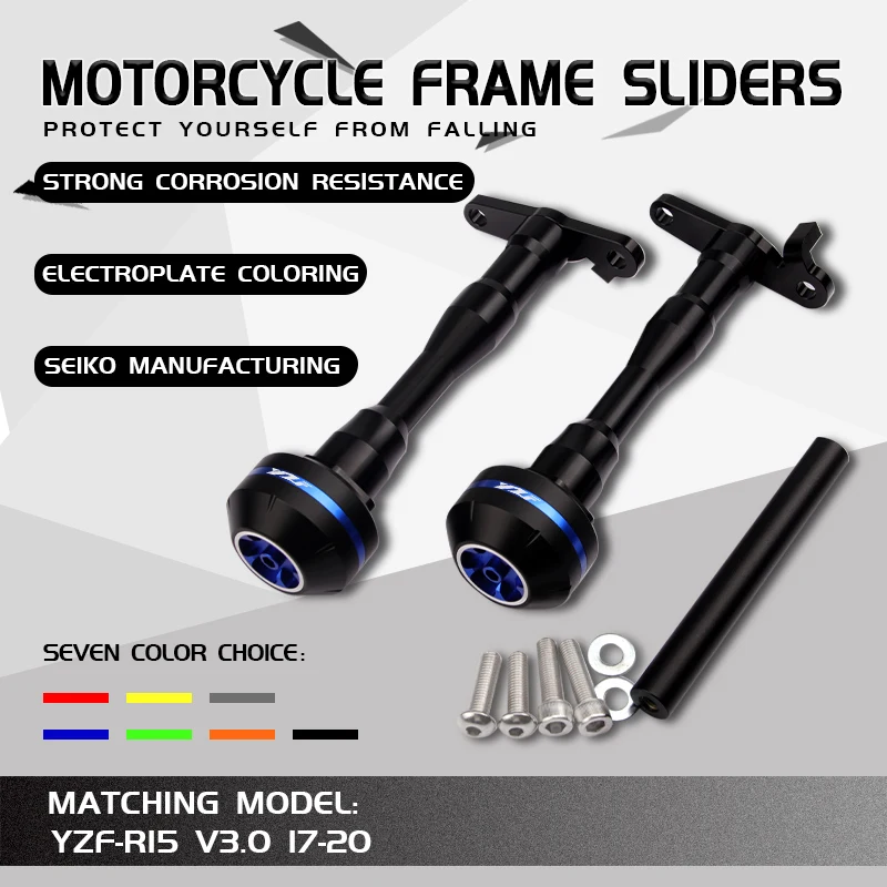 

Frame Slider Crash Protector For YZF R15 V3 2017-2020 18 19 YZFR15 Motorcycle Accessories Bobbins Falling Protection POM