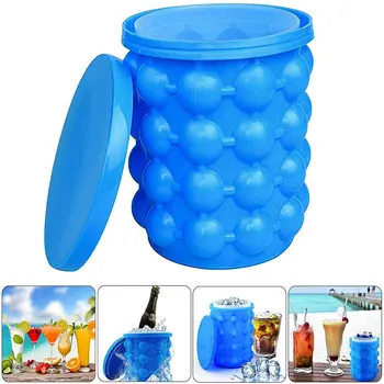 

Silicone Ice Cube Maker Portable Bucket Wine Ice Cooler Beer Cabinet Space Saving Kitchen Tools Drinking Whiskey Freeze