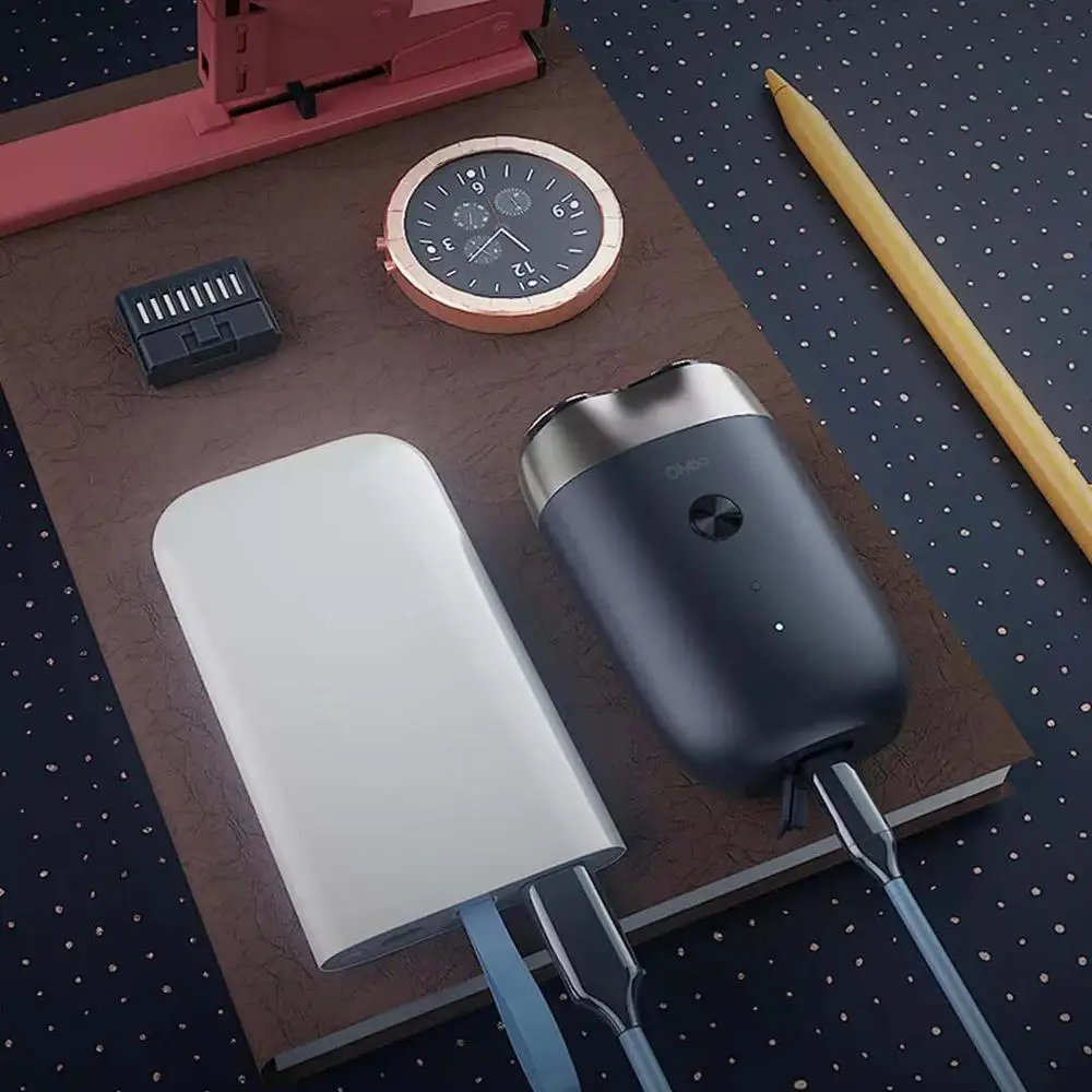Новинка, электробритва Xiaomi Olybo, бритва с двойным лезвием, бритва для бороды, машинная стирка, Перезаряжаемый USB, триммер для сухой и влажной бороды для мужчин