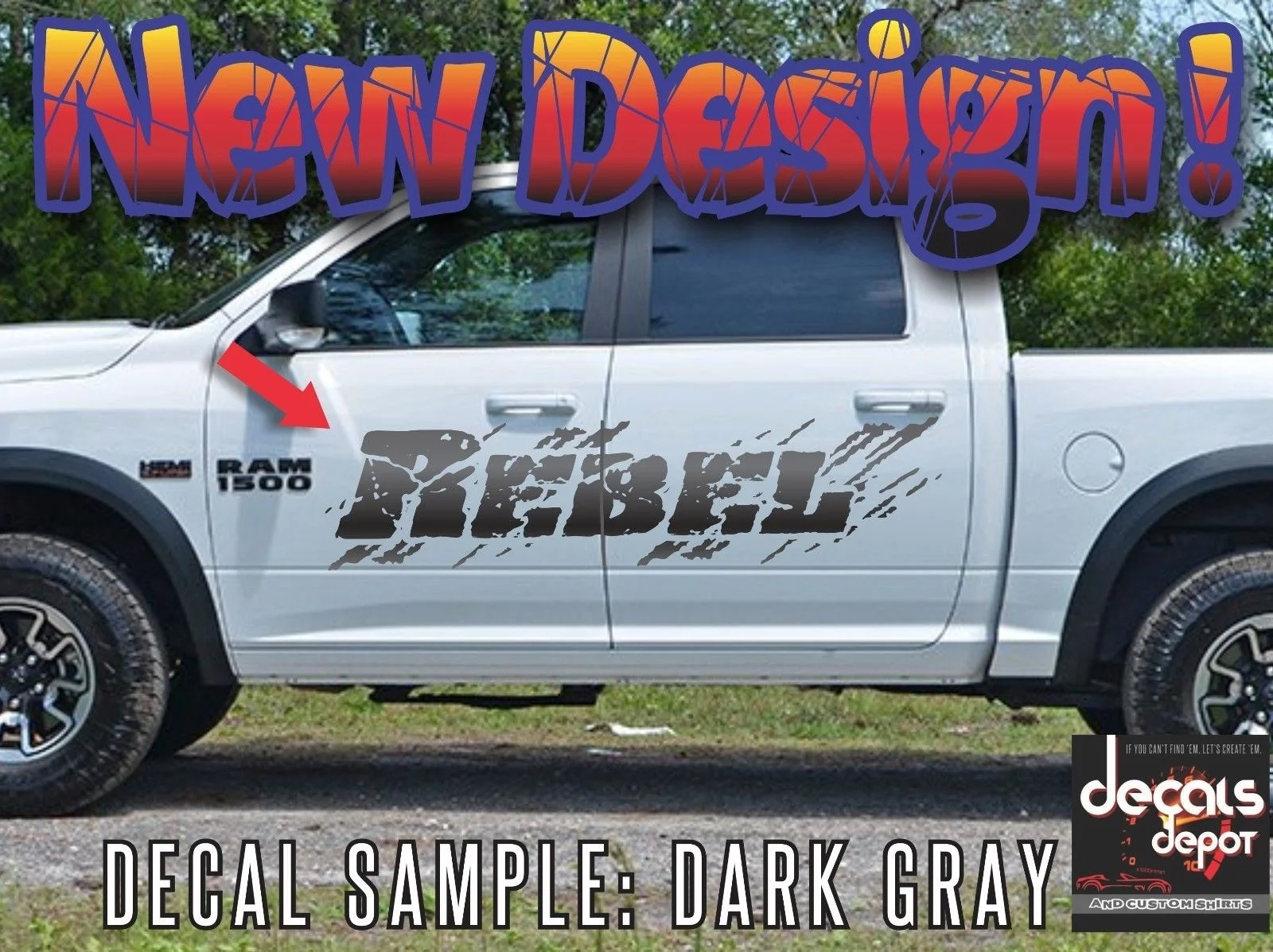Для 2X состаренные брызги грязи двери наклейка подходит к Dodge ram 1500 REBEL 4x4 5,7 Hemi