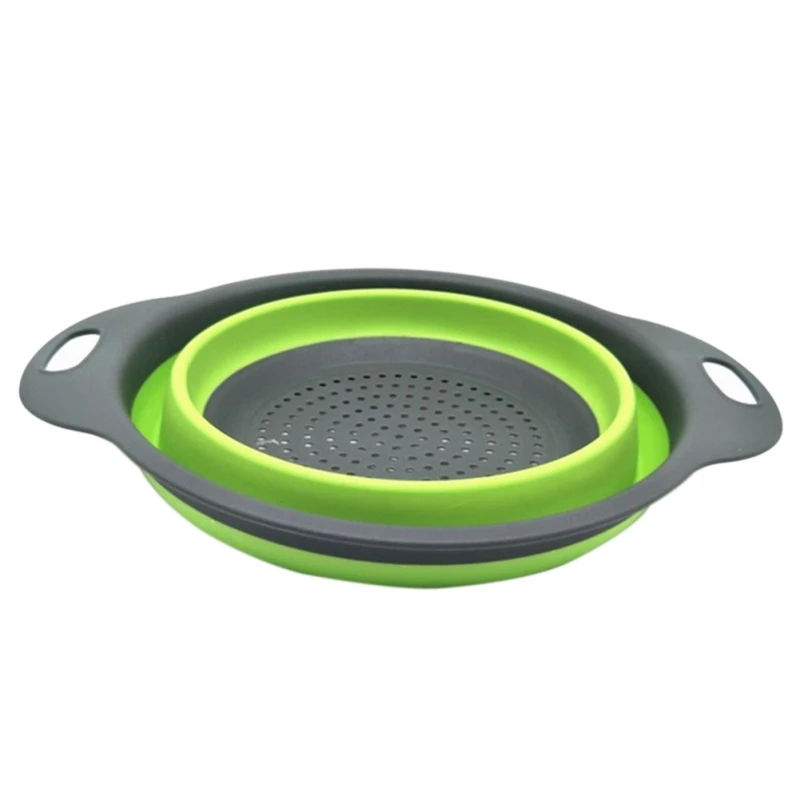 Household Kitchen Tool Creative Round Drain Basket Foldable Sink Storage Rack Scalable drain basket foldable - Цвет: G2