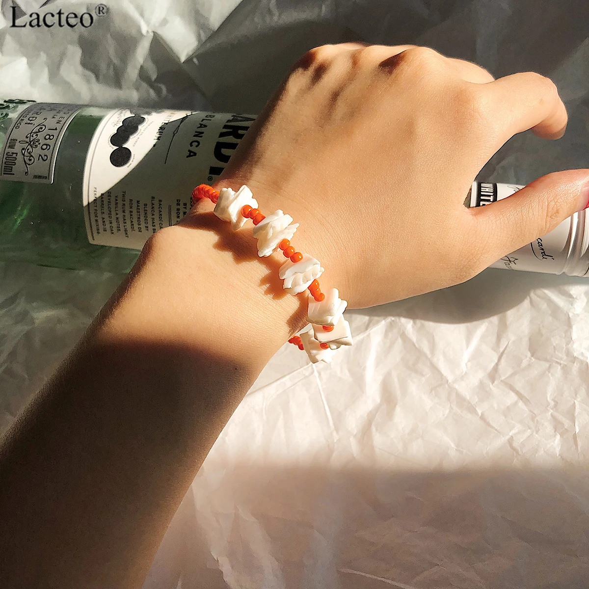 

Lacteo Bohemian Natural Sea Shell Bracelet Bangle for Women Fashion Beach Charm Beaded Bracelet Statement Female Jewelry Gifts