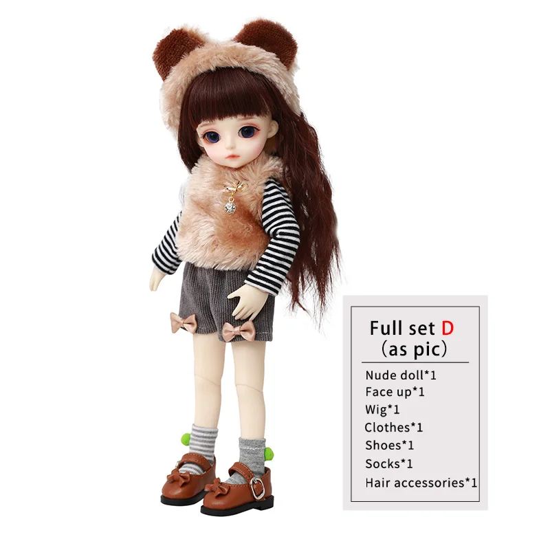 LinaChouchou Miyo BJD SD кукла 1/6 модель тела для мальчиков и девочек Oueneifs высокое качество смолы игрушки бесплатно глазные шары Модный магазин - Цвет: Fullset D as pic