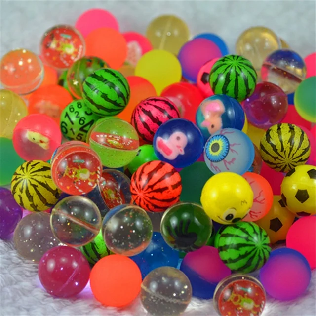100Pcs Kids Magic Bouncy Jumping Floating Bouncing Balls Rubber For Children Summer Water Pools Toys 5