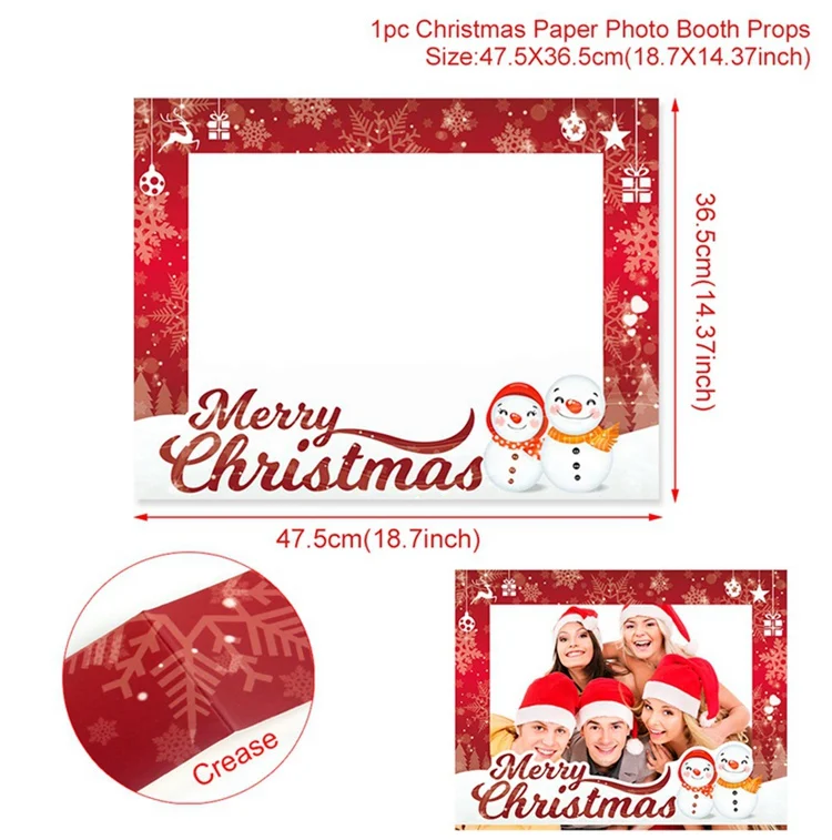 red 1 Photo frame Рождественские украшения, рождественские украшения для дома,, Navidad Noel, Санта-Клаус, рождественские подарки, украшение нового года - Цвет: red 1 Photo frame