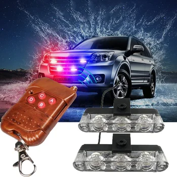 

4Pcs 3 LED Strobe Light 12W Police Flashing Warning Led Brake Light Lamp DC 12V Car Truck Motorcycle Rear Brake Stop Led Lights