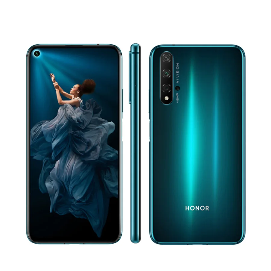 Новый Honor 20 мобильный телефон 6 26 &quot8 Гб RAM 256 ГБ ROM Kirin 980 Octa Core Super Charge Side fingerprint Android 9