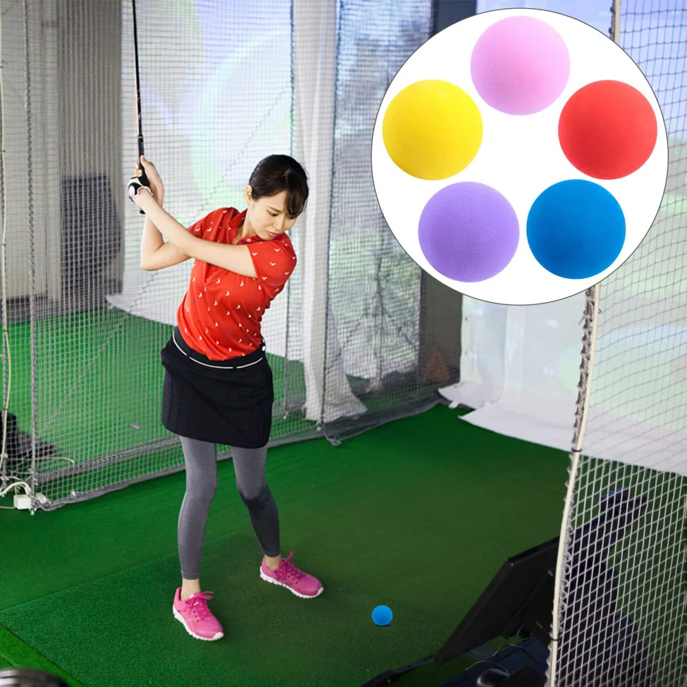 

5Pcs Golf Training Balls Wear-resistant Reusable Practical Golf Accessories Elastic Golf Balls 60mm Golf Balls for Outdoor Indoo