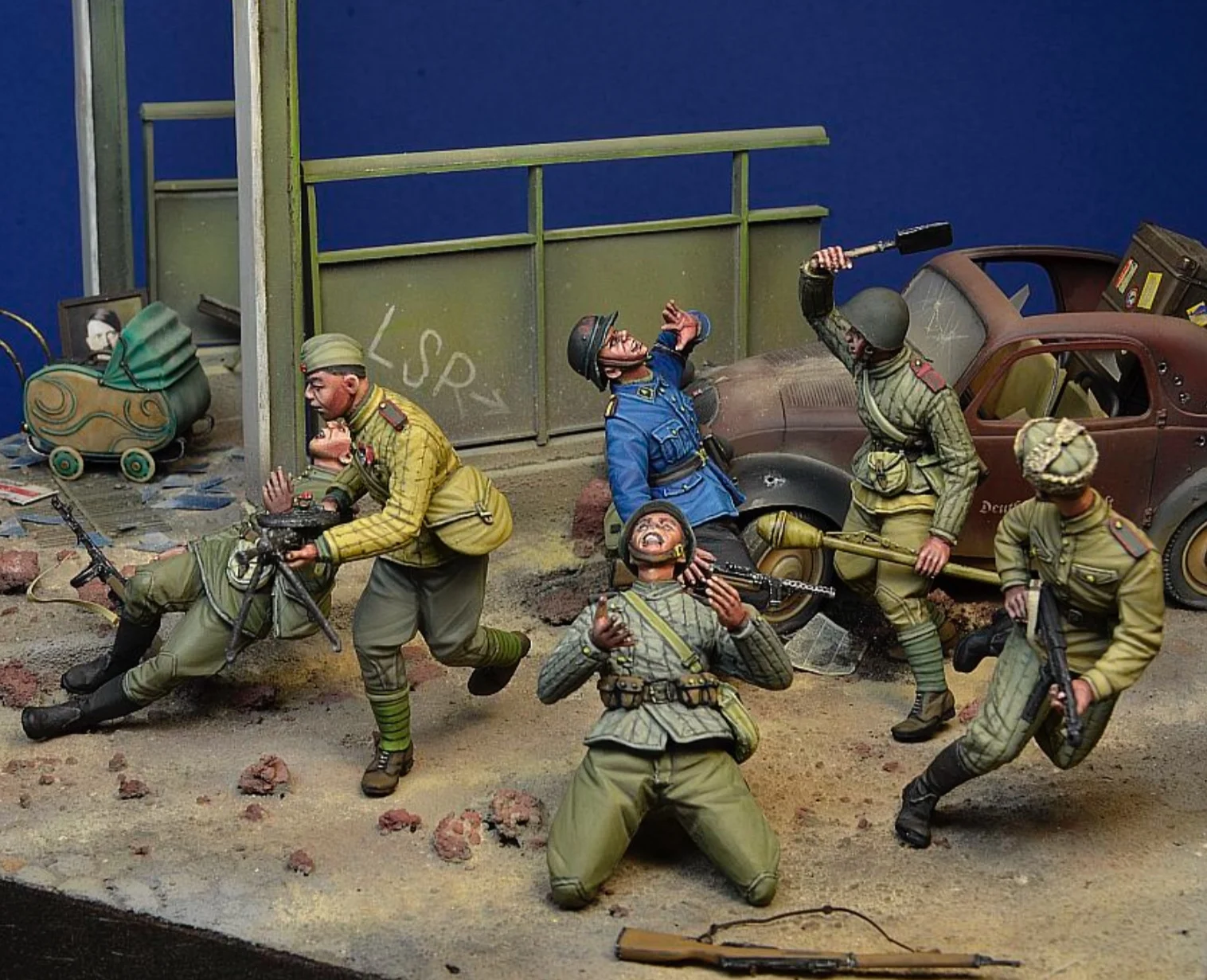 1/35 レジンモデルフィギュア GK、ソビエト軍攻撃、ベルリン