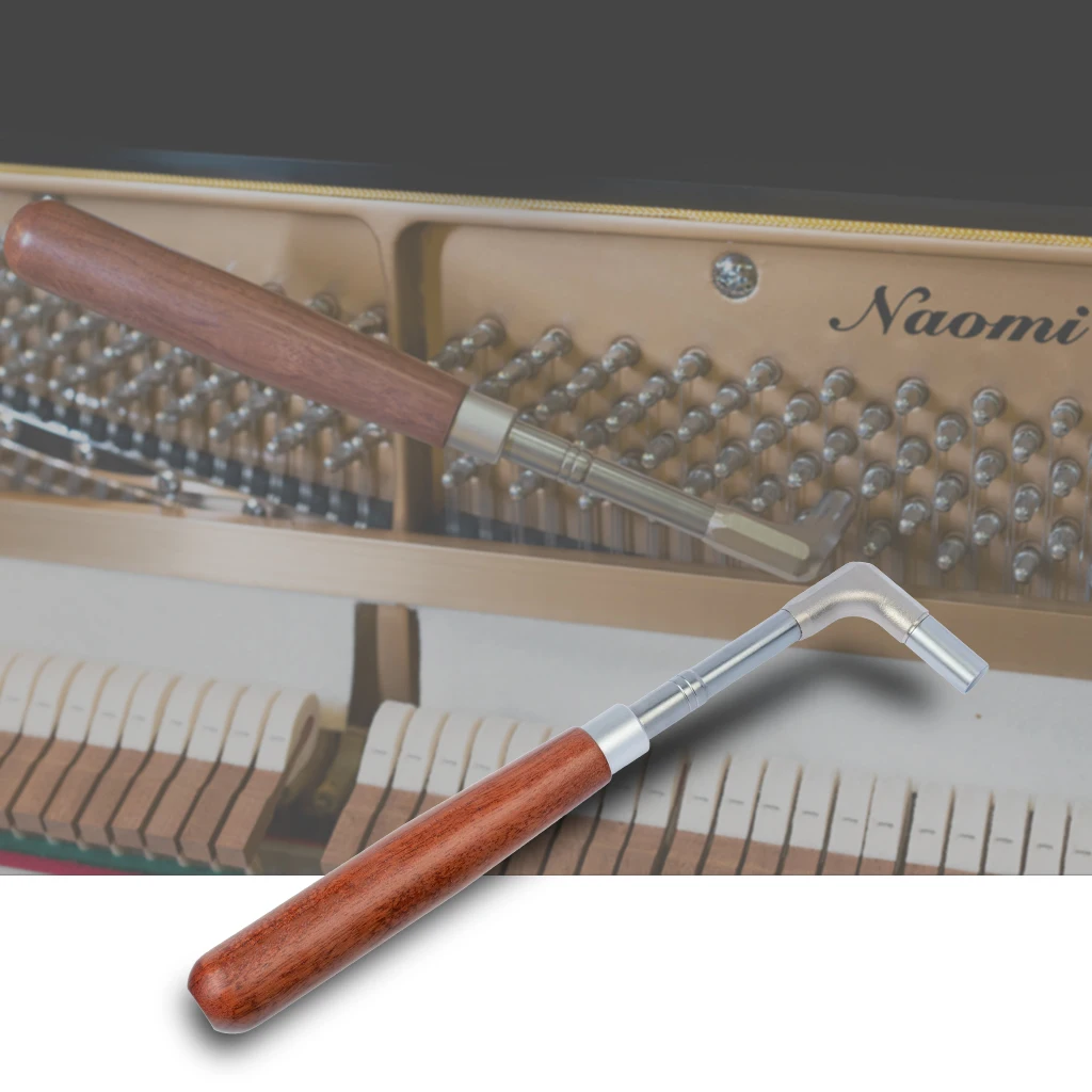 

Professional Piano Tuning Hammer Wrench Tool Octagon Core Stainless Steel Hammer Straight Bar Rosewood Handle Piano Tuning Tool
