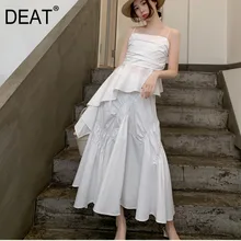 [DEAT] новые летние шорты с рисунком милые Стиль однотонные Цвет Фея темперамент оборками Высокая талия тонкие туфли-лодочки на тонком среднем плиссированная юбка AI172