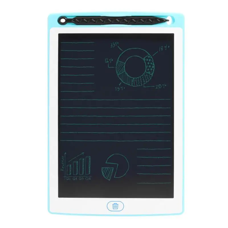 8,5 дюймов, цифровой ЖК-экран, планшет для рисования, ультратонкий, для детей, Монтессори, графическая доска, игрушки для детей, рождественские подарки - Цвет: Blue