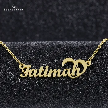 

Customized Fashion Stainless Steel Name Necklace for Women Personalized Letter Choker Necklace Pendant Nameplate Handmade Gift