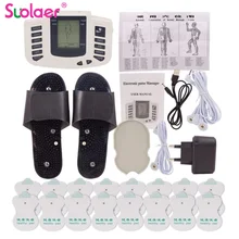 16 подушечек Электрический мышечный Стимулятор Русский/Английский кнопочный терапевтический массажер импульсный акупунктурный массаж всего тела Расслабляющий уход
