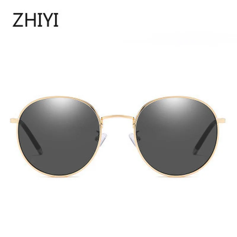 ZHIYI, Брендовые женские классические винтажные Поляризованные солнцезащитные очки, Hd Oculos, круглые солнцезащитные очки, анти-блики, анти-УФ очки для вождения автомобиля
