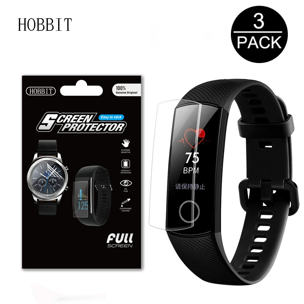 3 шт полная защитная крышка для экрана для huawei Honor Band 4 5 Band 4 смарт-Браслет Анти-шок мягкий TPU HD прозрачная защитная пленка