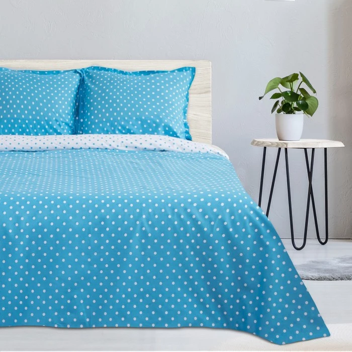 Постельное бельё &quotЭтель&quot 2 сп. Голубая карамель размер 175х215 см 200х220 наволочка