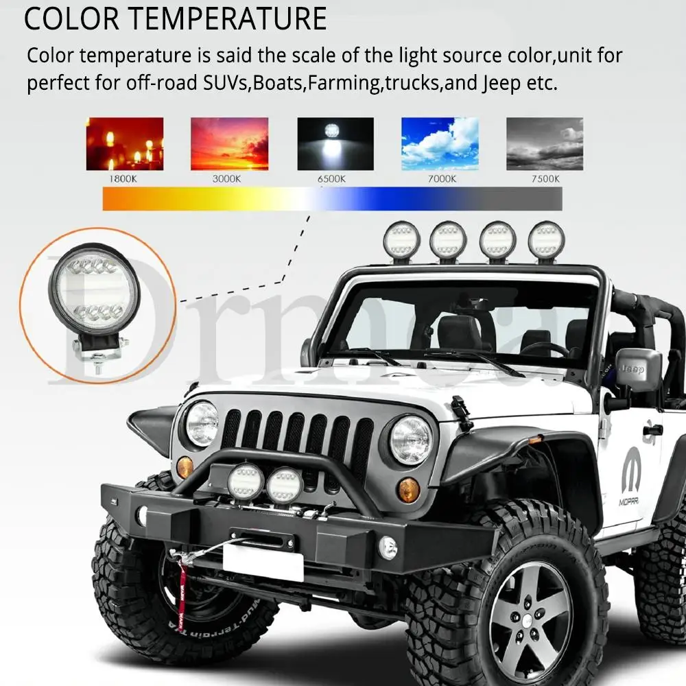 1 PCS 72W 4x4 LED Light Bar for 12V Car SUV ATV Boat Tractor Automobile Lamp Off Road Led Headlight Car Lights Combo Work Light