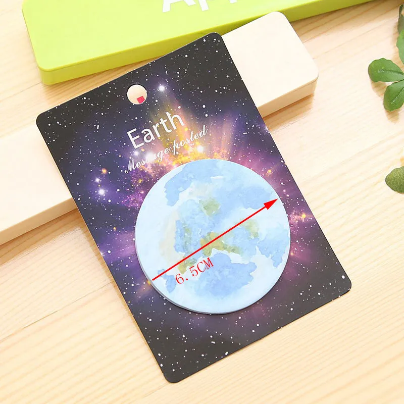 Hot Sale 30Pcs/Pack Mini Memo Pad Planet Earth Pluto Moon N Times Sticky Notes Bookmark School Supply Label Gift