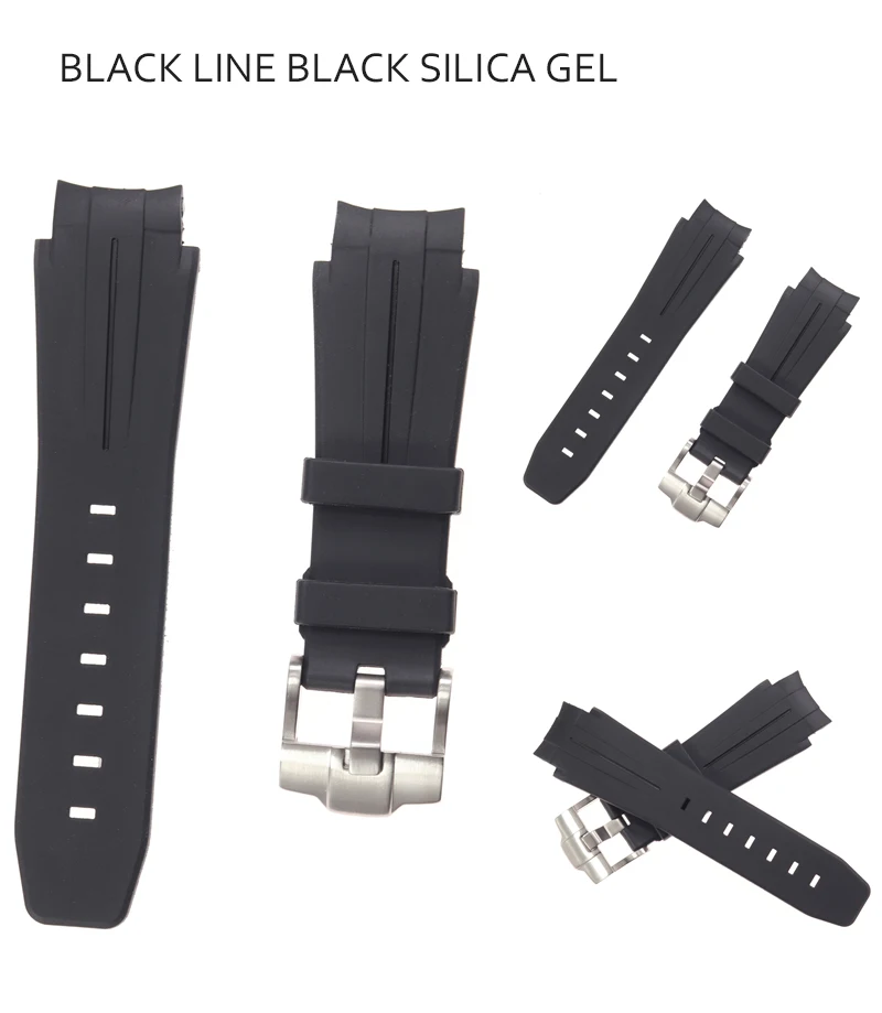 2021mm rubber silicone strap for RLX Daytona Cosmograph Daytona GMT master sea type water ghost Manual wind bracelet straps band