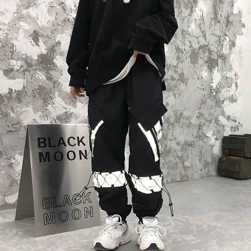 Harajuku панк женские брюки-карго с высокой талией большие карманы штаны на молнии женские большие размеры уличная хип-хоп брюки pantalon femme