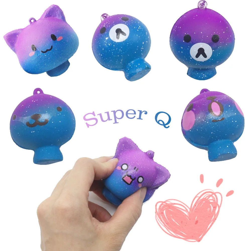 Squishies Galaxy хлеб медленно поднимающийся мультфильм крем Ароматические игрушки для снятия стресса Звездный хлеб декомпрессионная игрушка медленное восстановление Pu игрушка