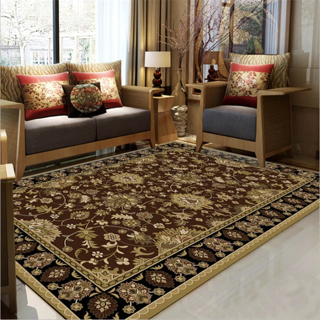 Vintage Persian Ethnic Brown Carpet Carpets For Living Room Bedroom Rugs Decorate Home Carpet Non-slip And Anti-wrinkle Rugs 1