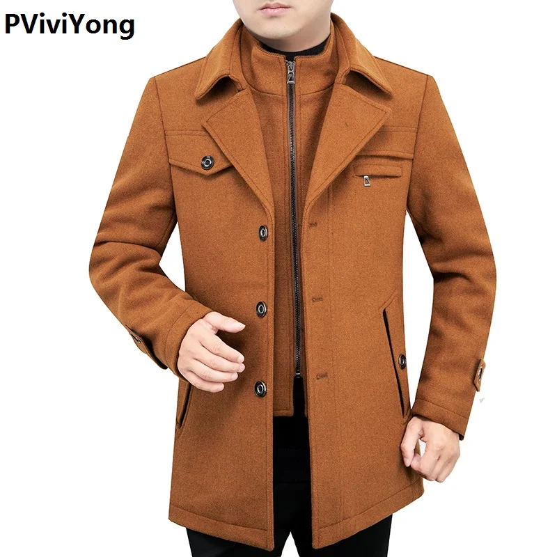 PViviYong,, Корея, Новое поступление, осень и зима, высокое качество, шерсть, Тренч для мужчин, мужская шерсть, doul, воротник-стойка, куртки M801