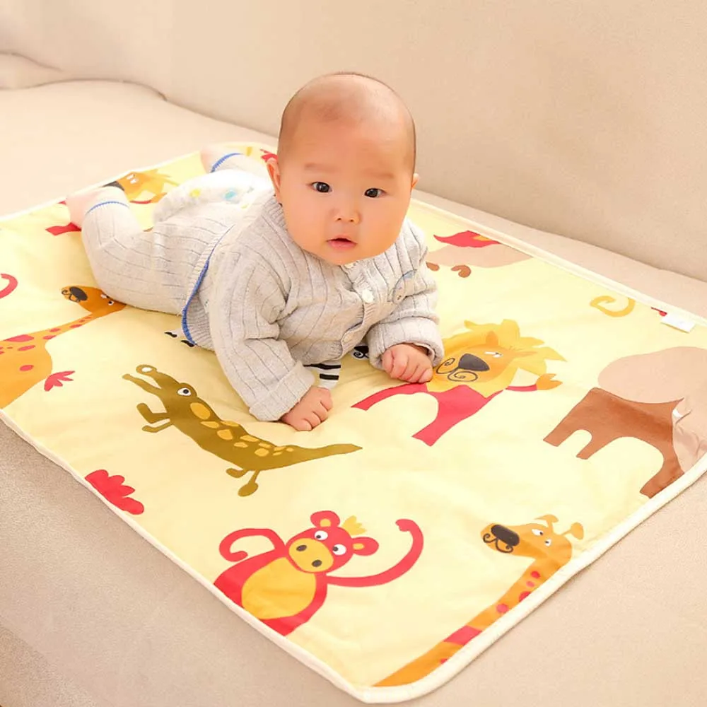 

MrY Infant Bedding Nappy Burp Mattress Changing Mat 60*90cm Baby Waterproof Sheet Urine Changing Pads Urine Pad Cartoon Reusable