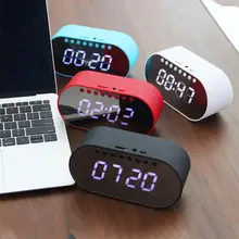 Портативный Bluetooth динамик экран Будильник беспроводной