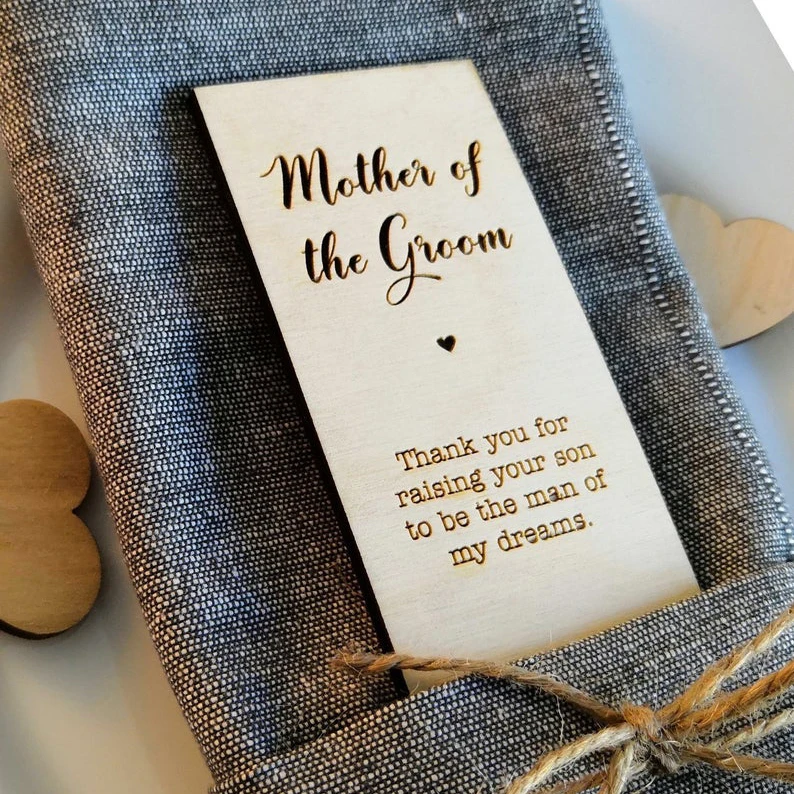 

Wooden Rectangular Anniversary Celebration Party VIP Seat Card And Groomsman Seat Retro Nostalgic Wedding Groom Mother Seat Card