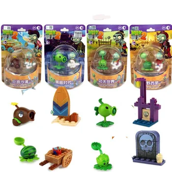 

New2 style plants vs zombies Set Anime Game Watermelon Cabbage Building Blocks Bricks Compatible With For Child Gifts