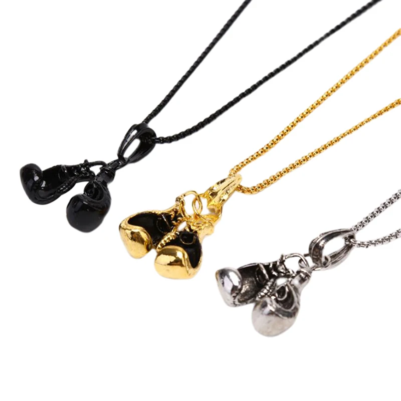 Hot New Fashion Mini Alloy Boxing Glove Necklace Fitness Unisex Jewelry Cool Charm Pendant For Men Boys Gift Choker | Украшения и