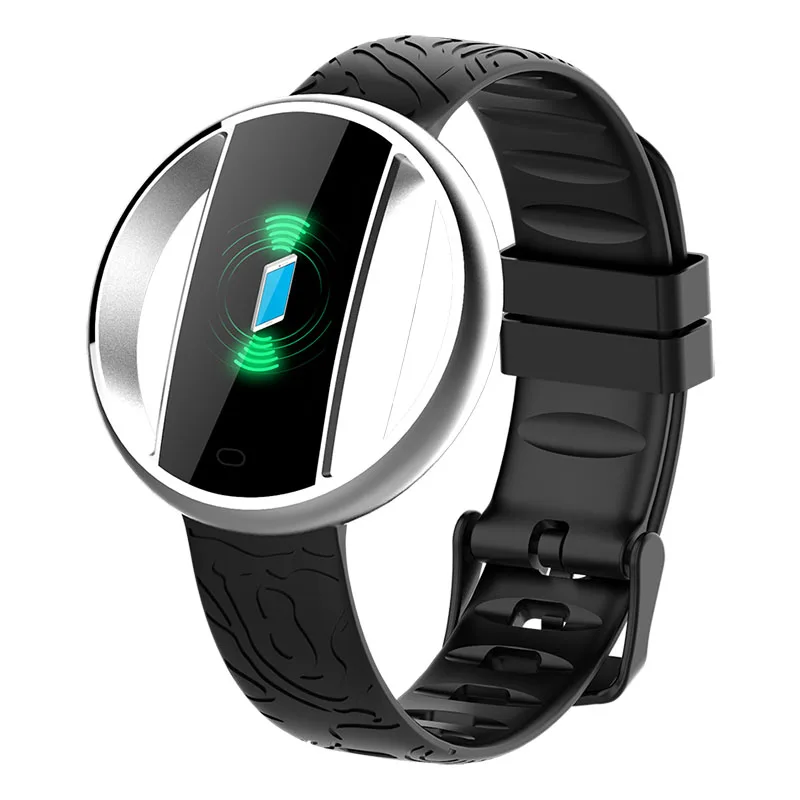 Silver Silicone Band E99 Смарт часы пара браслет Античный здоровье браслет сна монитор сердечного ритма кровяное давление смарт-Браслет фитнес-трекер - Цвет: Silver Silicone Band