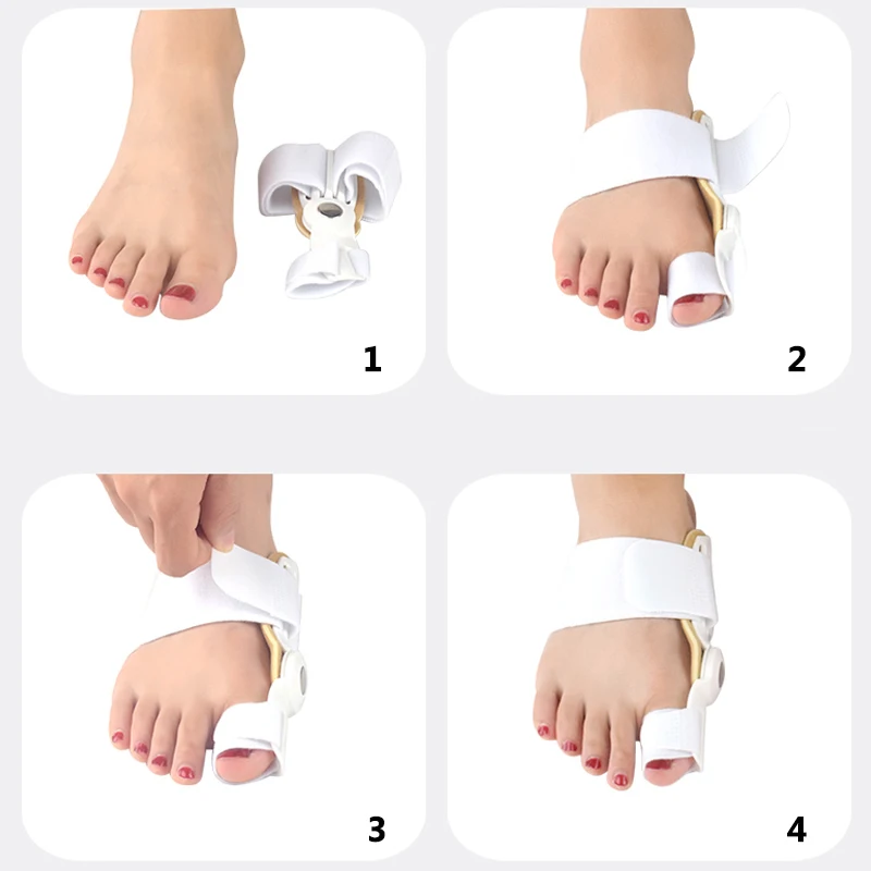 2Pcs Hallux Valgus Corrector Bunions For Toes Corrector Foot Finger Separator Toe Separator Foot Care Haluksy Bunion Corrector