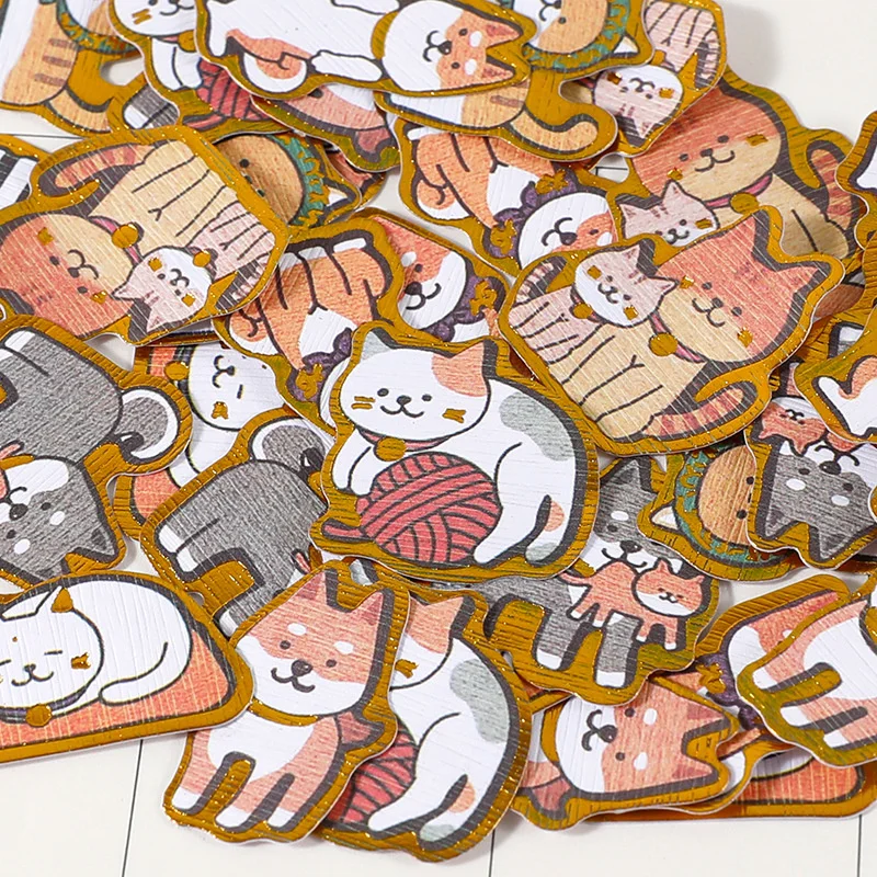 De mano japonés cuenta adhesivos pintorescos lugar Paquete de pegatinas de  alimentos de origen Animal de dibujos animados pegatinas 40 hermosas piezas  de gato pegatinas|Adhesivos de papelería| - AliExpress