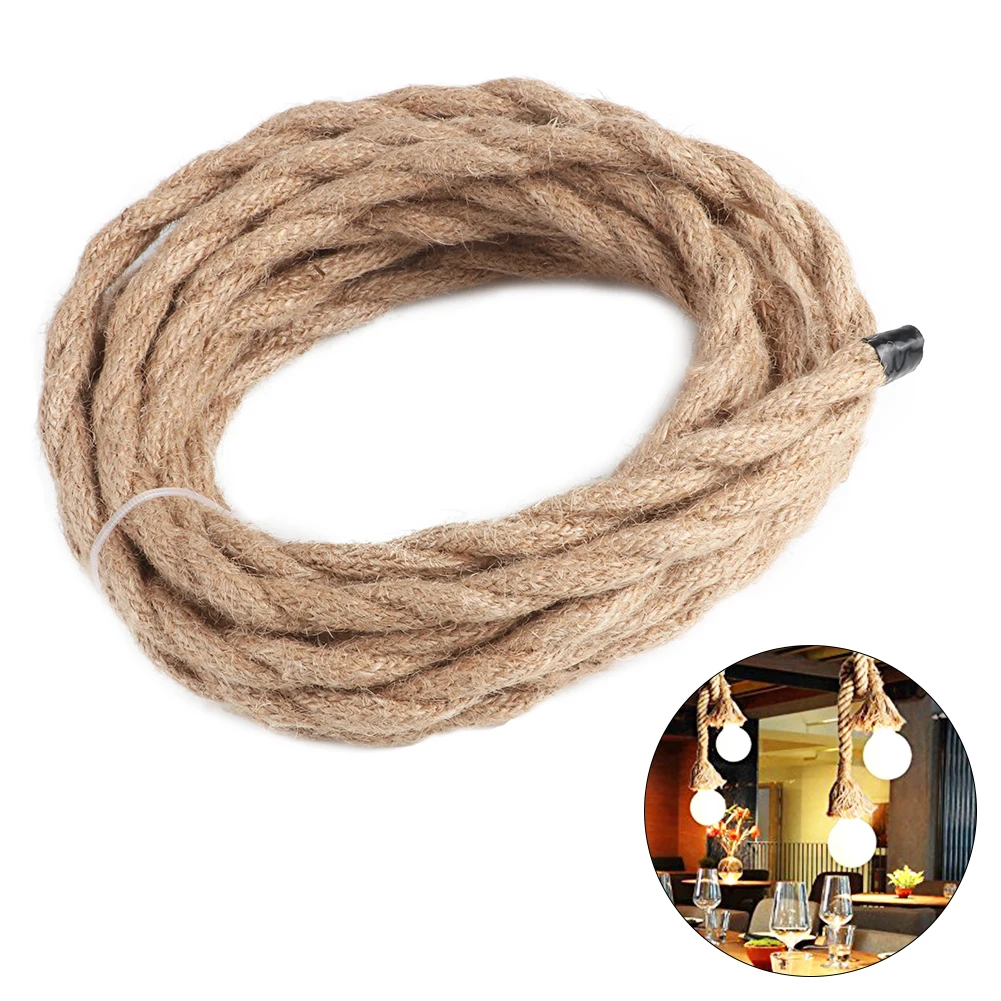 

5m/lot Vintage rope Wire Twisted Cable Retro Braided Electrical Wire Fabric Wire DIY pendant lamp wire vintage lamp