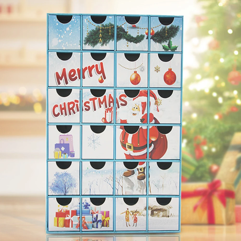 

Reusable Storage Craft Advent Calendar Box Paperboard Toy Home Decoration Drawers Kids Gift Holiday Christmas Countdown New Year