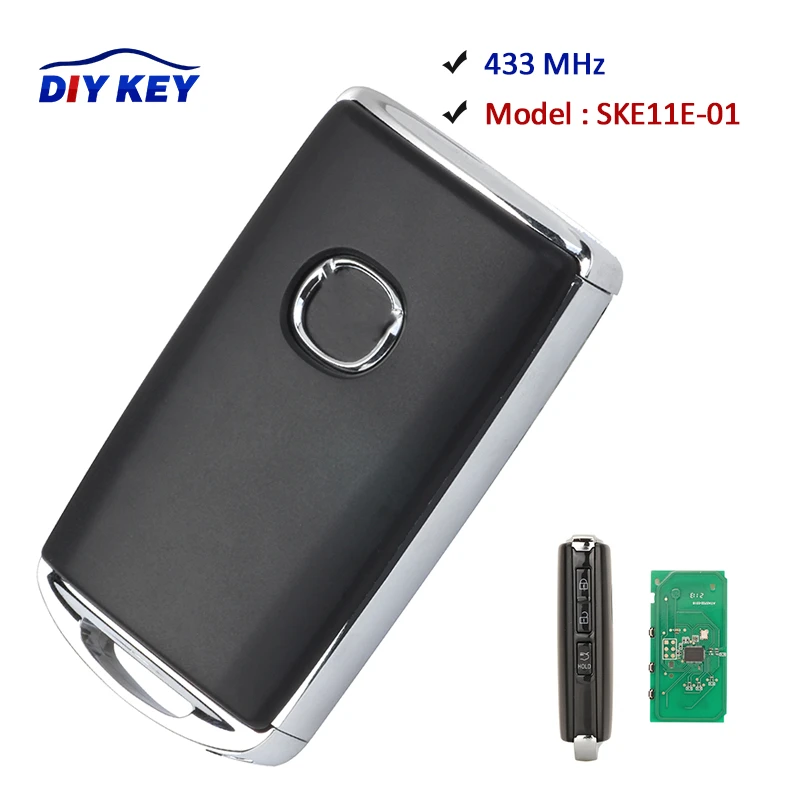 DIYKEY SKE11E-01 BCYB-67-5DY 433MHz Proximity Keyless Entry Go Smart Remote Key Fob for Mazda 3 Mazda3 M3 2019 2020 2021 spark plugs and wires