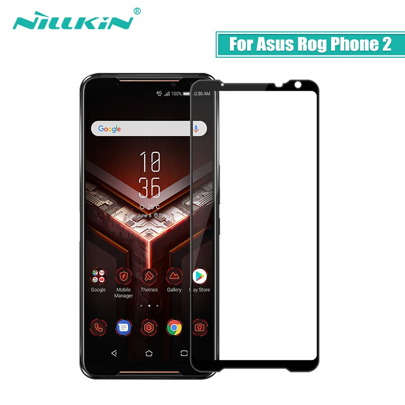 Для asus Rog Phone 2 стеклянный протектор экрана полное покрытие Nillkin CP + Pro 9H 0 33 мм 2.5D rog