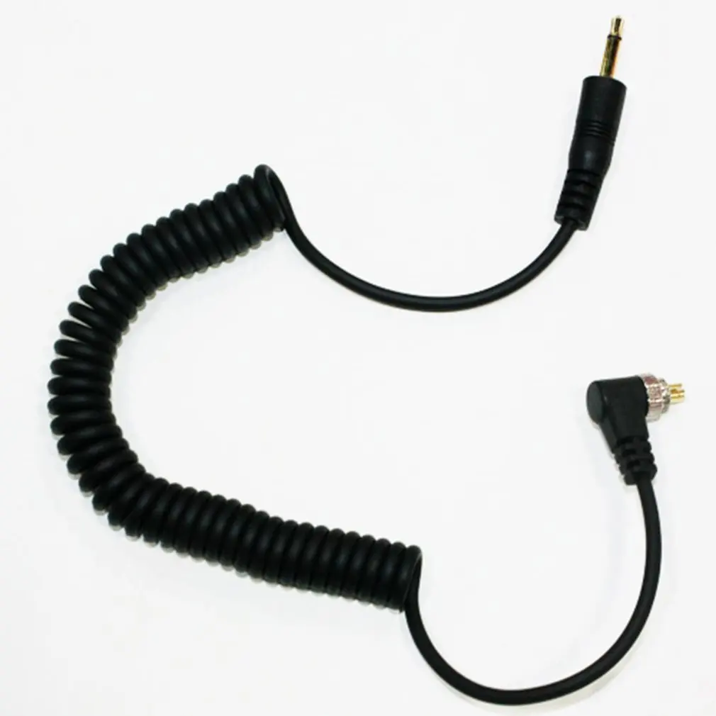 

1m Camera Flashes Accessories 3.5mm/2.5mm/6.35mm to Male PC Flash Sync Cable Screw Lock for Trigger Studio Light