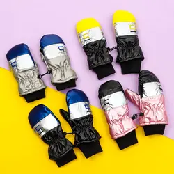 7-14 Years Children Ski Gloves Kids Winter Long-sleeved Mitten Waterproof Windproof Warm Snow Gloves Outdoor Snow Skiing Gloves
